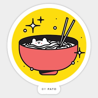 Cat Bowl Sticker